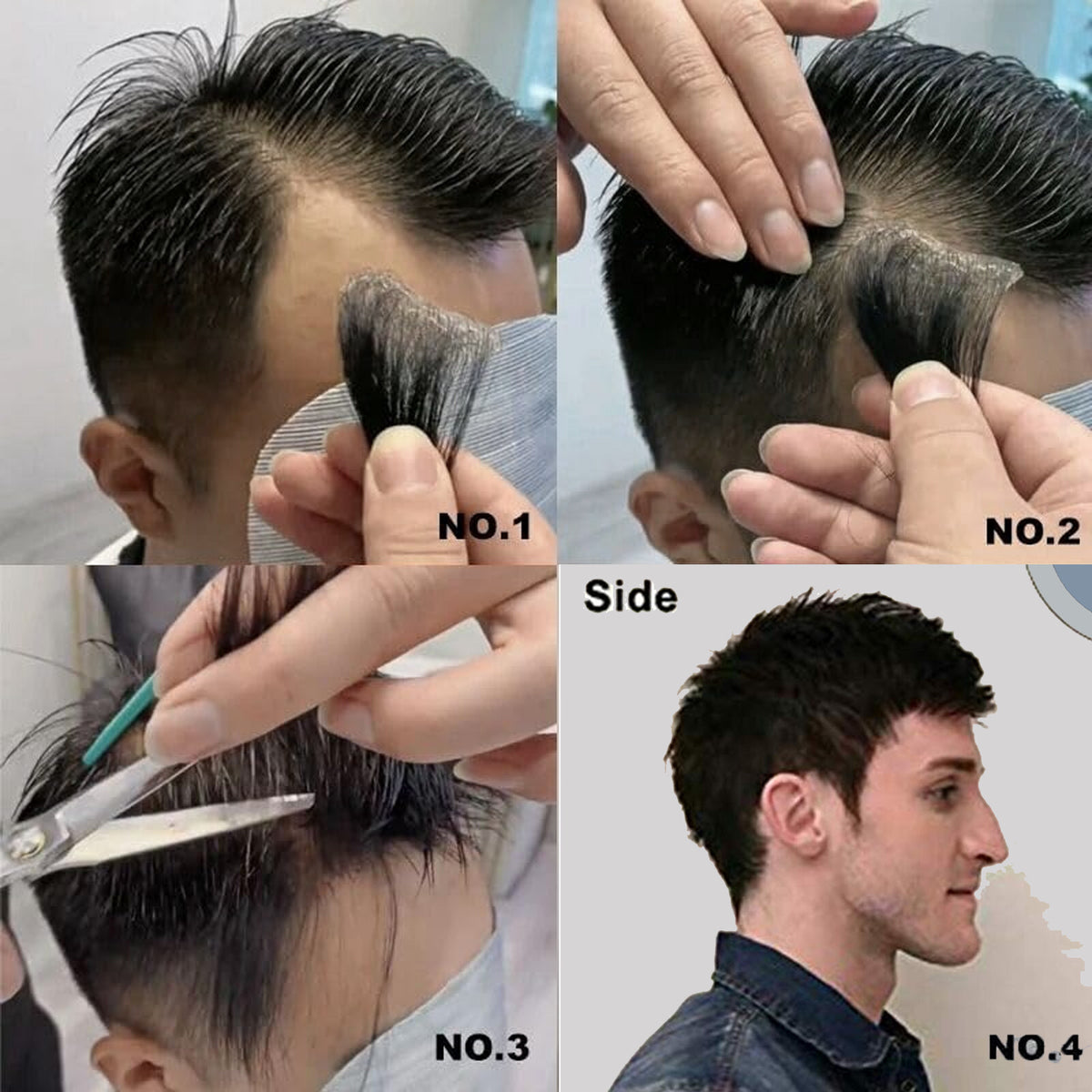 Men's Hair Loss Replacement Patch for Receding Hairline and Bald Spots