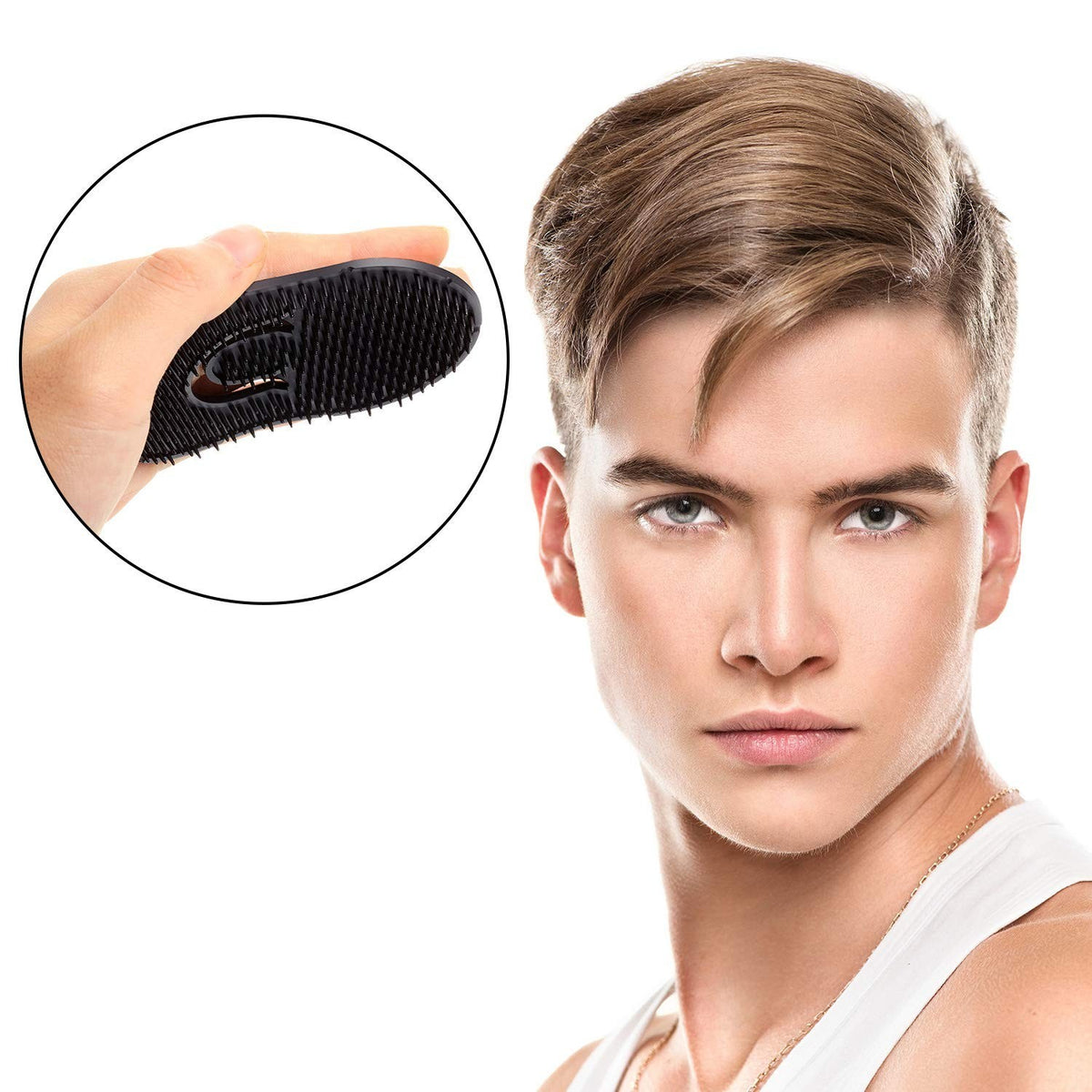 Portable Scalp Massager & Shampoo Comb Set - Gentle Hair Care
