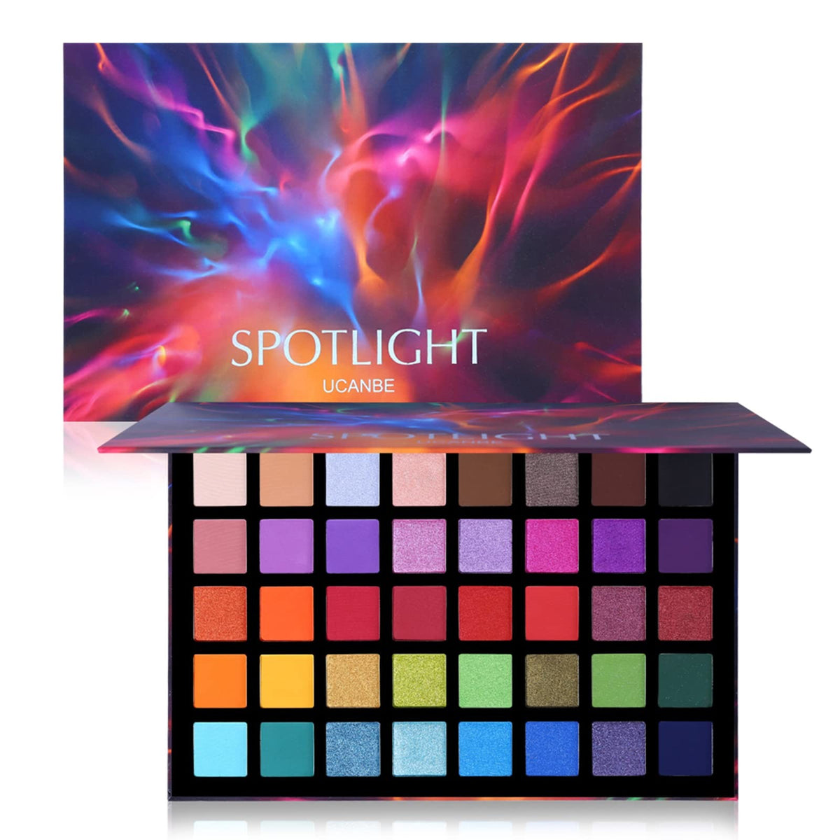 UCANBE Spotlight Eyeshadow Palette 40 Colors - Long-Wear, Pigmented, Crease-Resistant Makeup