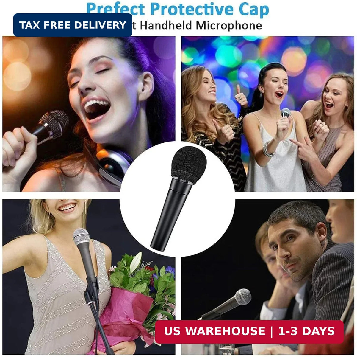 Disposable Microphone Covers 200 Pack | Handheld Windbreaker & Hygiene Protectors