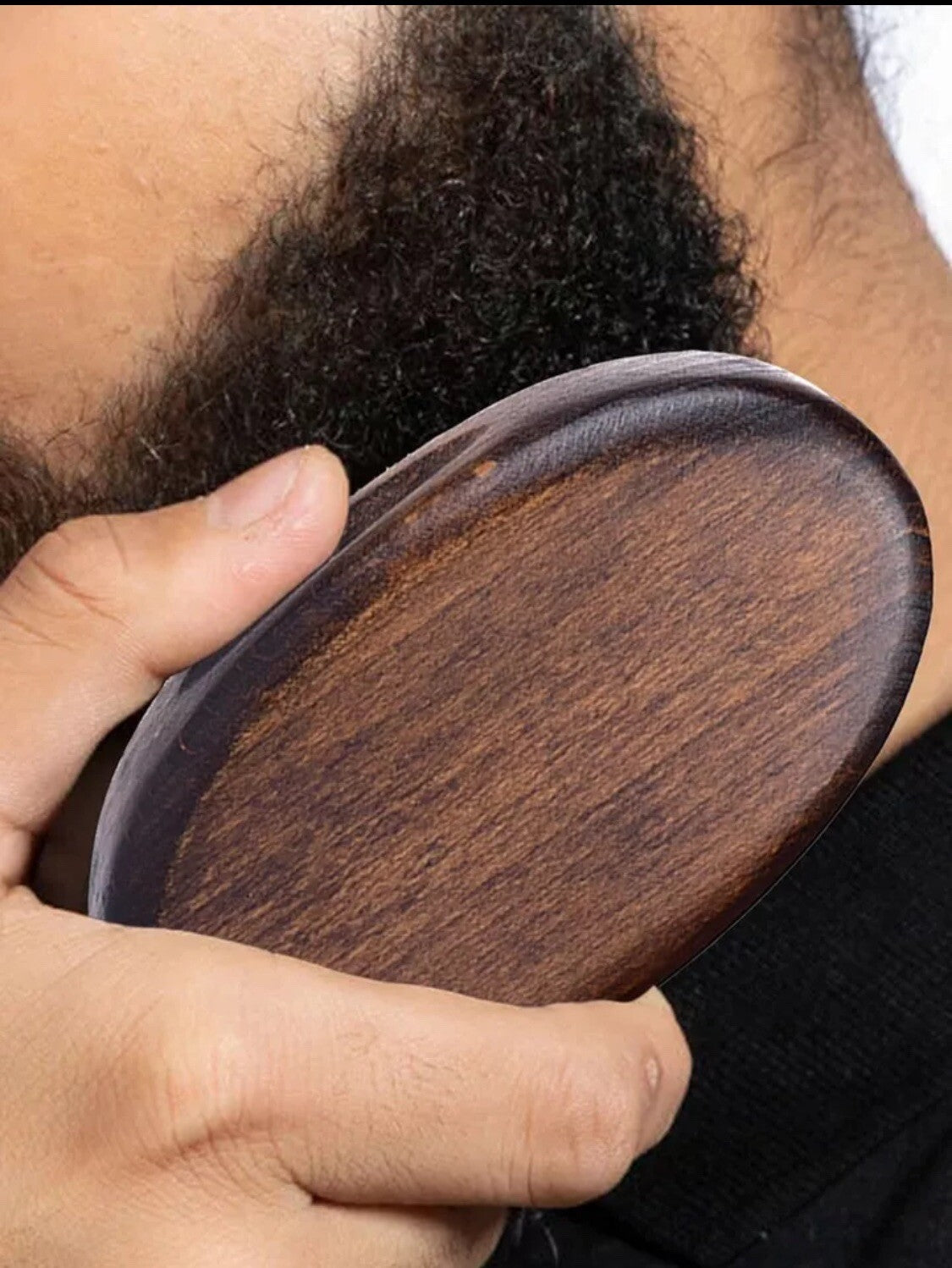 Men's Boar Hair Beard Brush - Soft Bristle Mustache Grooming & Styling