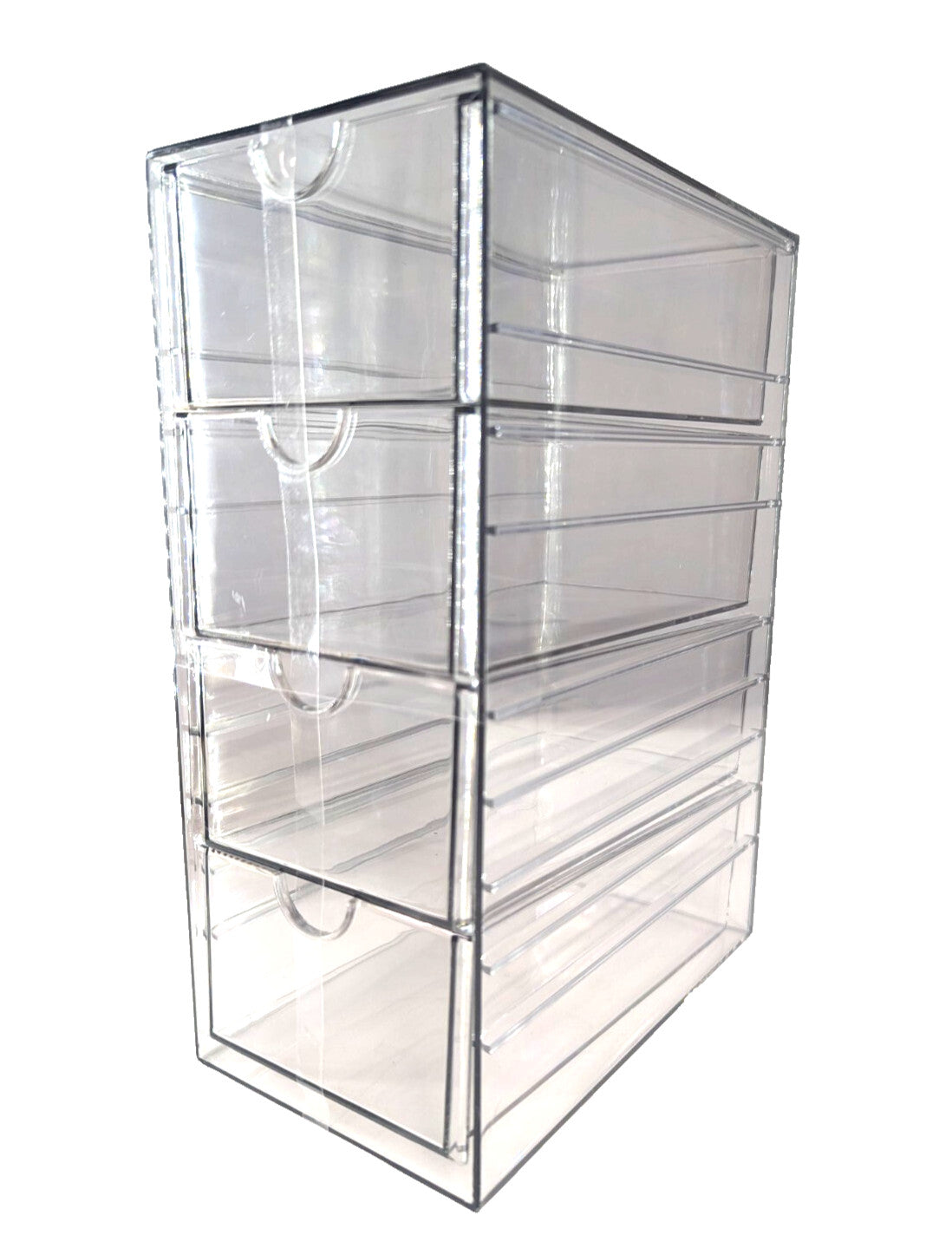 Acrylic Makeup Jewelry Organizer with 4 Drawers - Clear Storage Solution