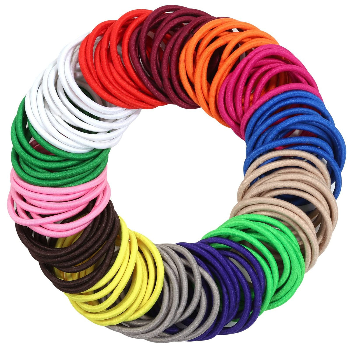 Anezus 200 Pcs Hair Ties for Women Girls Elastics Bands Ponytail Holde