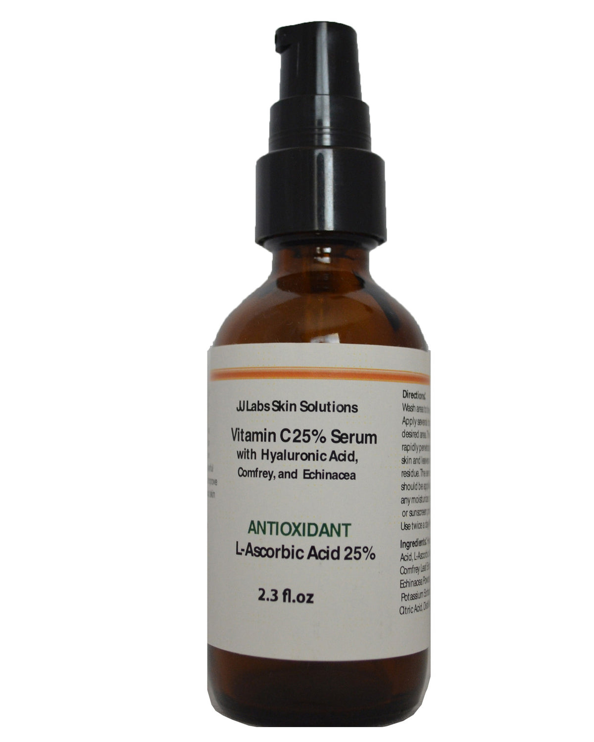 Vitamin C Serum with Hyaluronic Acid and Antioxidants - 10-25% Concentration, 1.2 oz & 2.3 oz Sizes