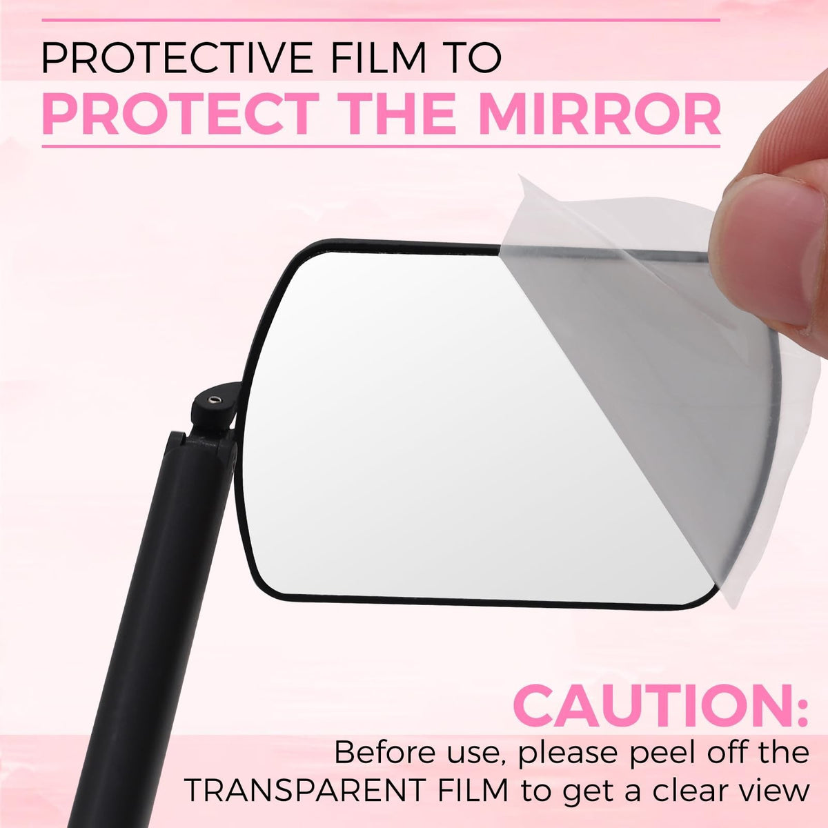 Portable Large Square Lash Mirror with 260° Rotation for Eyelash Extensions