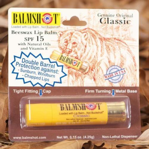 Two Shotgun Shell Lip Balms SPF 15 - Vanilla Mint & Classic Flavors, Natural Oils, Made in USA