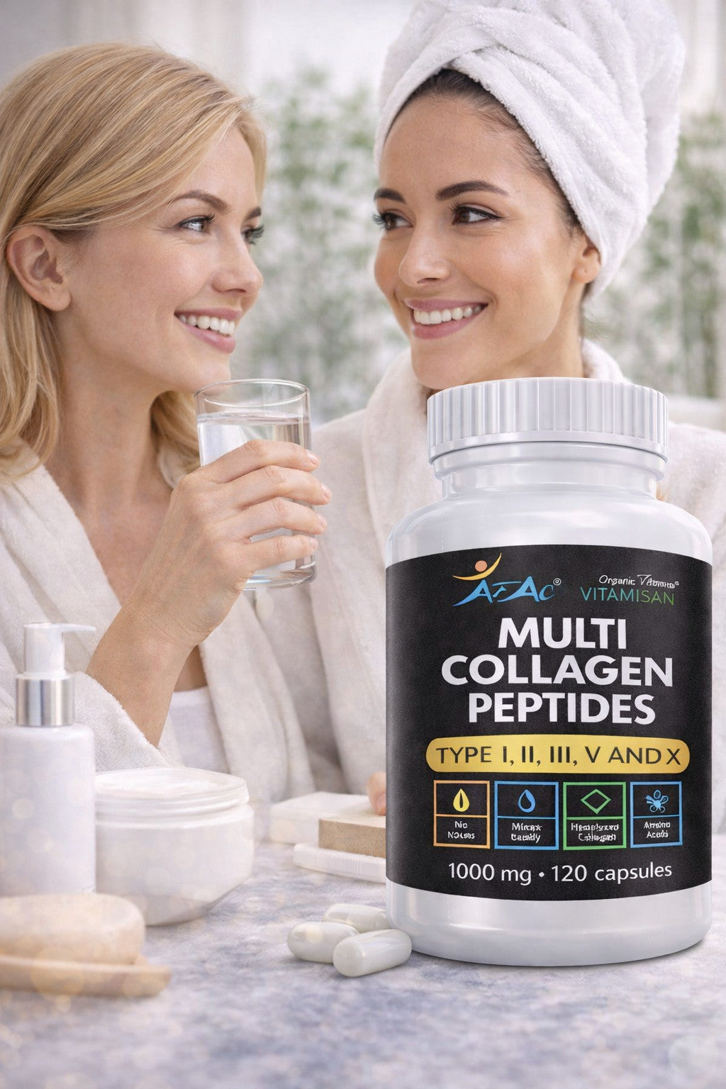 Hydrolyzed Collagen Peptides 1000 MG - 2-Set Premium Collagen Capsules
