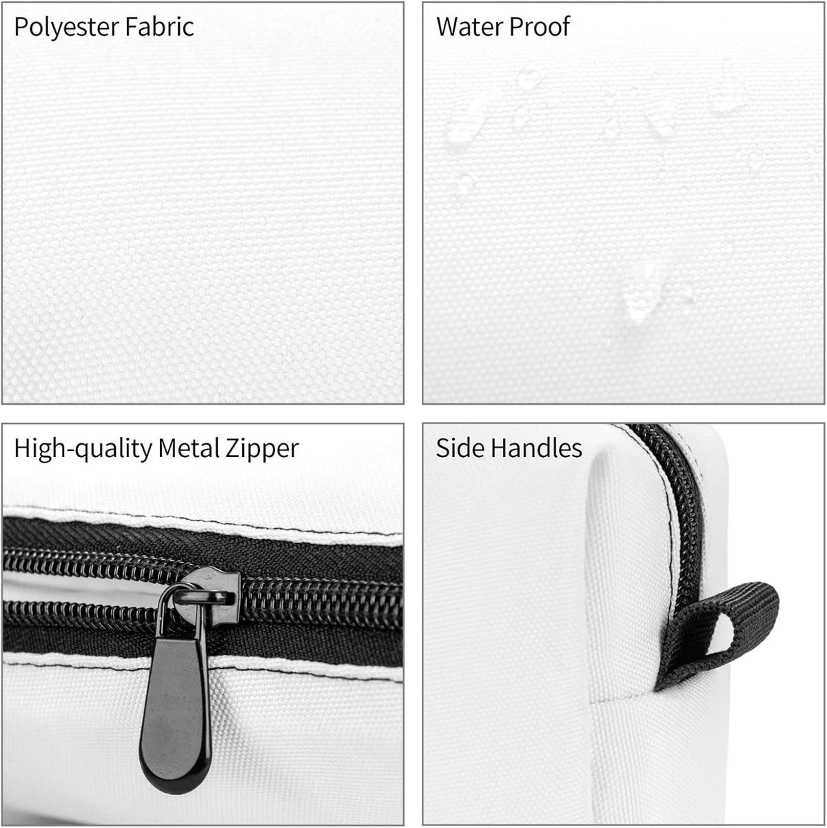 Small Travel Makeup Bag Organizer - Portable Cosmetic Pouch with Handle