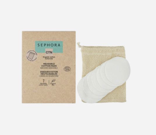 Reusable Cotton Pads Set with Washing Net - Eco-Friendly, Organic, 21 Pieces