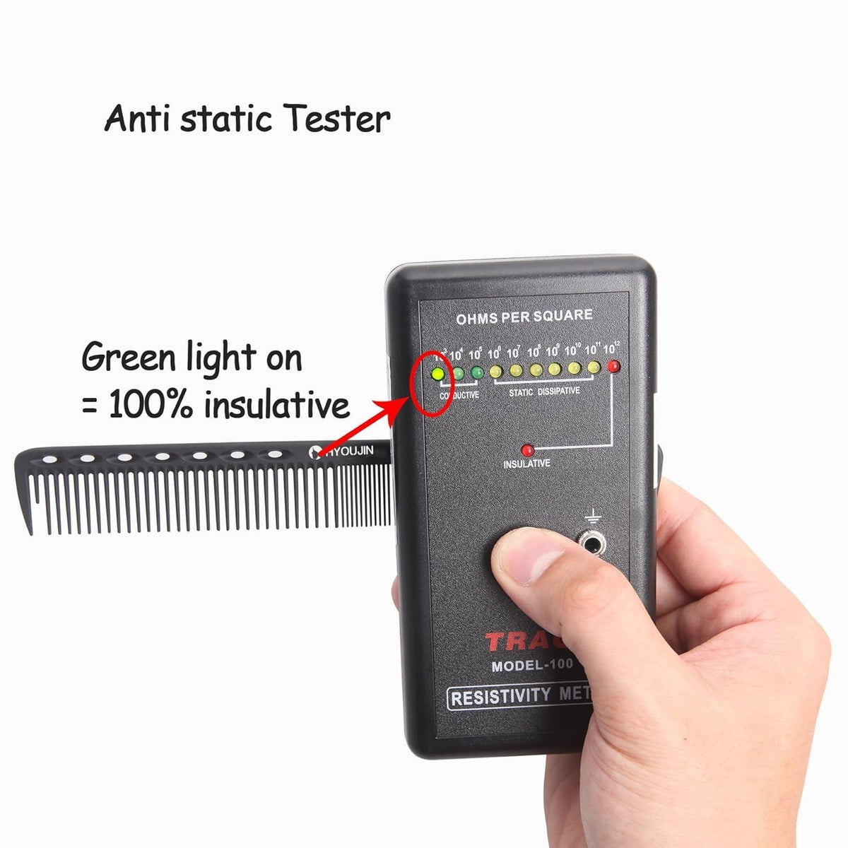 Black Carbon Hair Cutting Comb - Anti-Static & Heat Resistant for Professionals