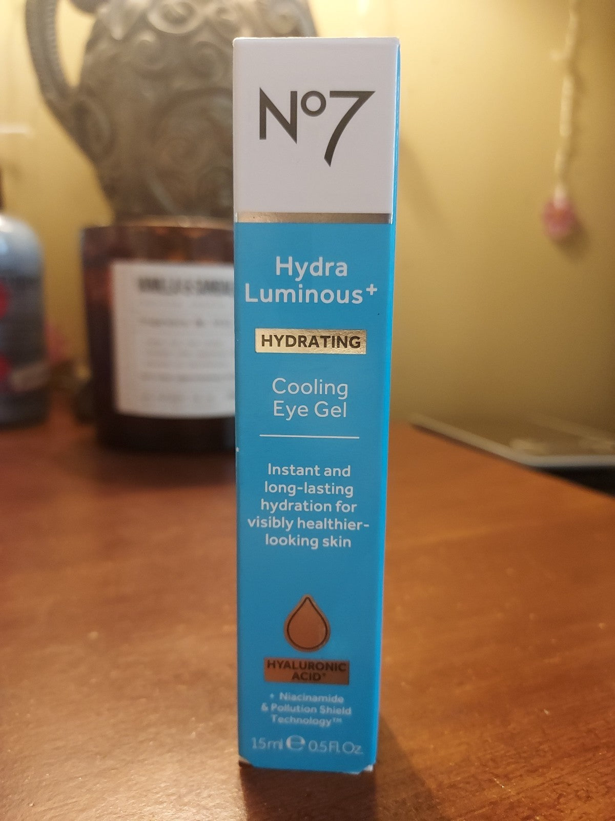 No7 Hydra Luminous Hydrating Cooling Eye Gel 0.5 fl oz - New in Box
