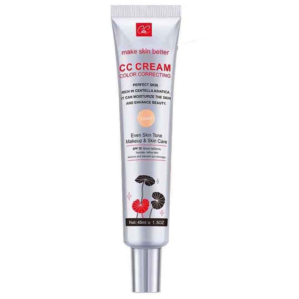 Light Color Correcting CC Cream SPF 25 - Moisturizing Full Coverage Primer