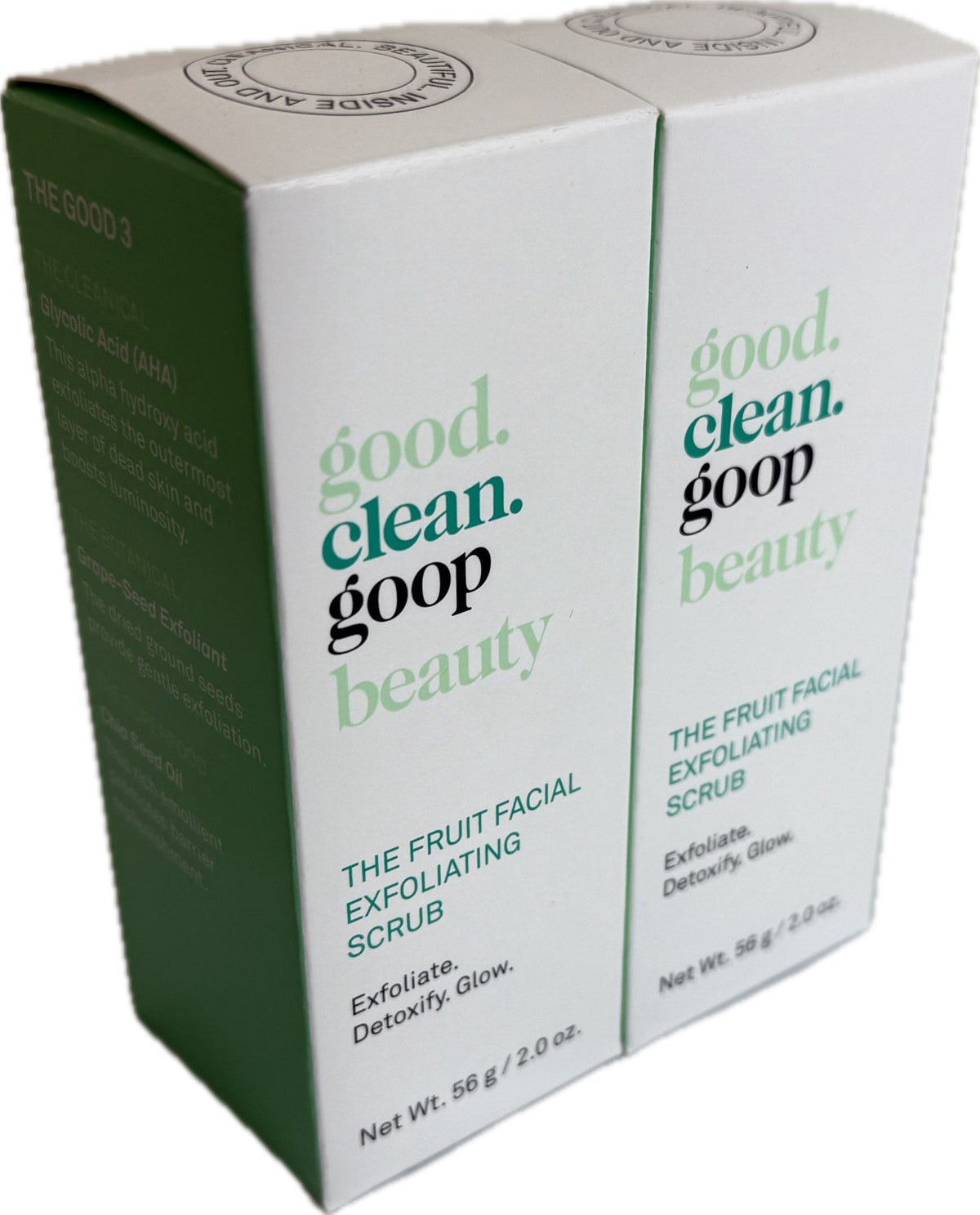 2 PK Goop Beauty The Fruit Facial Exfoliating Scrub 56 g/ 2.0 oz (New