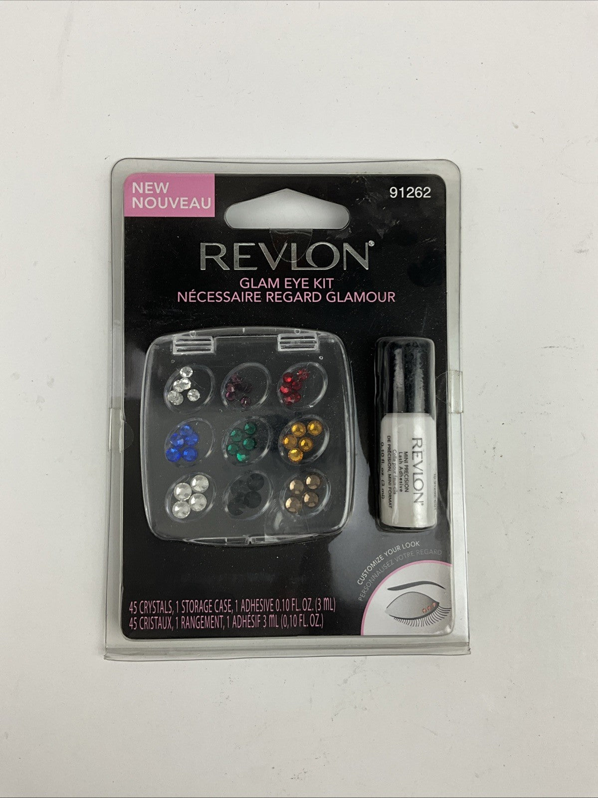 Revlon Glam Eye Kit with Crystals, Storage Case & Adhesive - NIB
