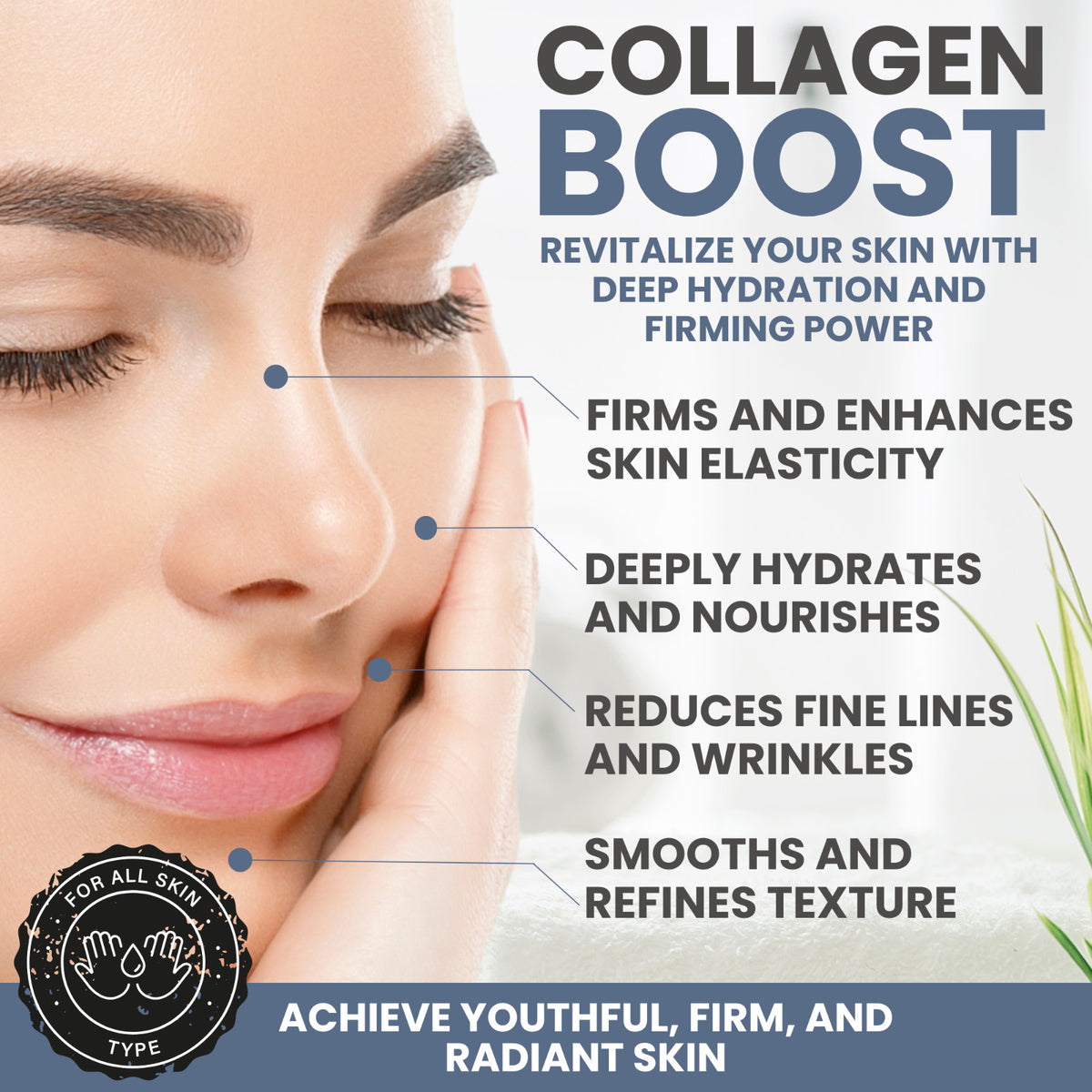 Collagen Face Moisturizer - Anti-Aging & Hydration, 1.7 oz