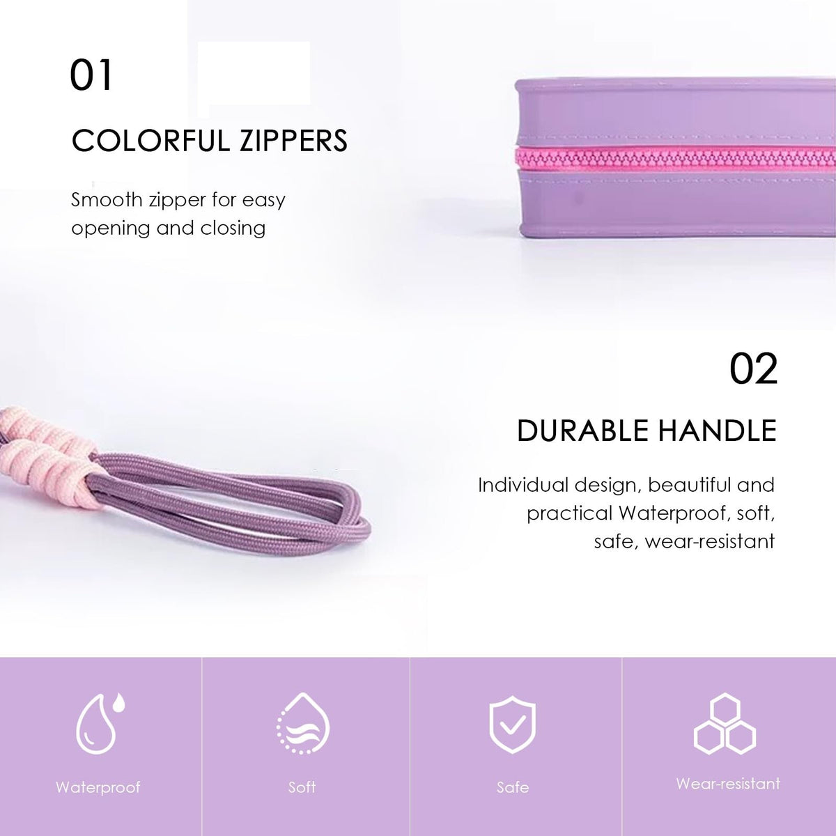 Large Silicone Travel Makeup Bag Waterproof Cosmetic Organizer