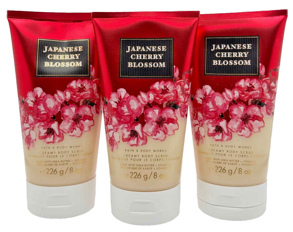 NEW Bath Body Works Lot of 3 Tubes Japanese Cherry Blossom Creamy