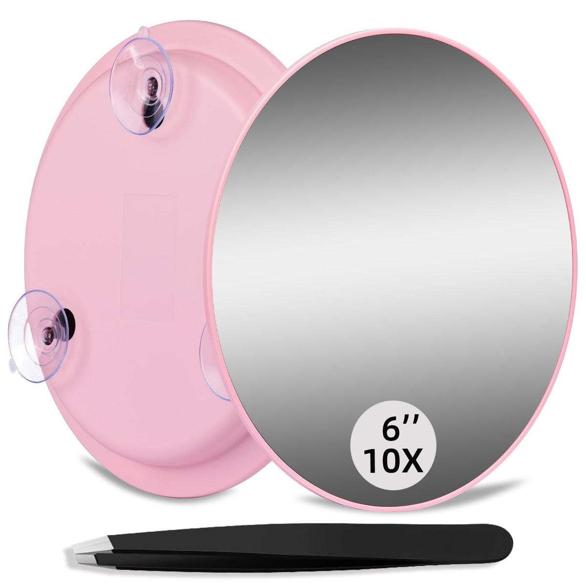 Travel Magnifying Makeup Mirror 6 Inch with 5X-30X Magnification & Suction Cups