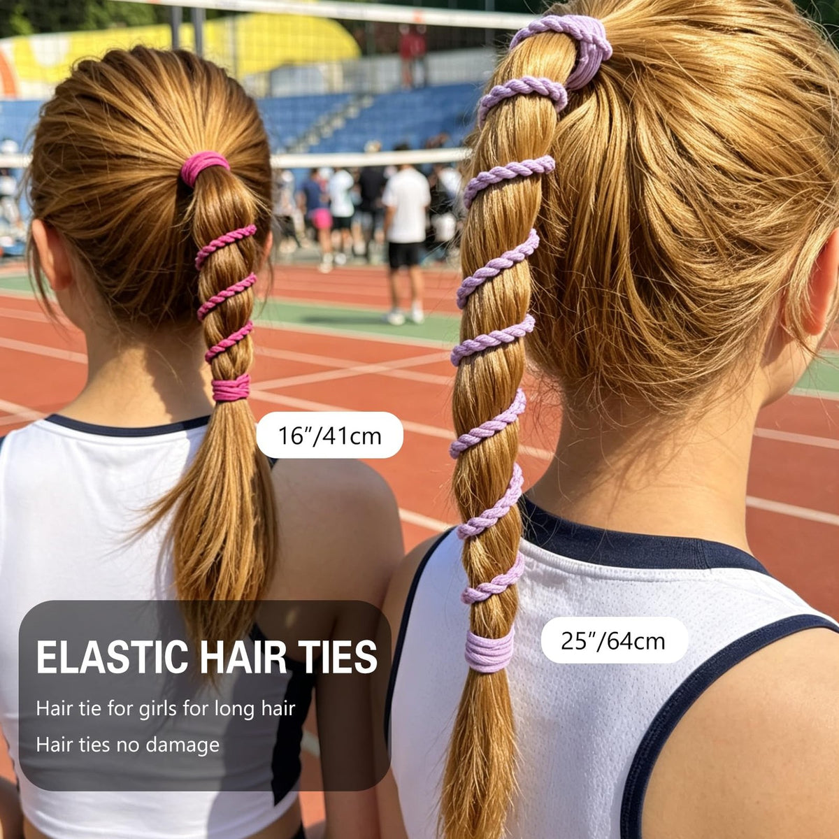 Hair Ties for Women, 16" 4 1 Count (Pack of 4),