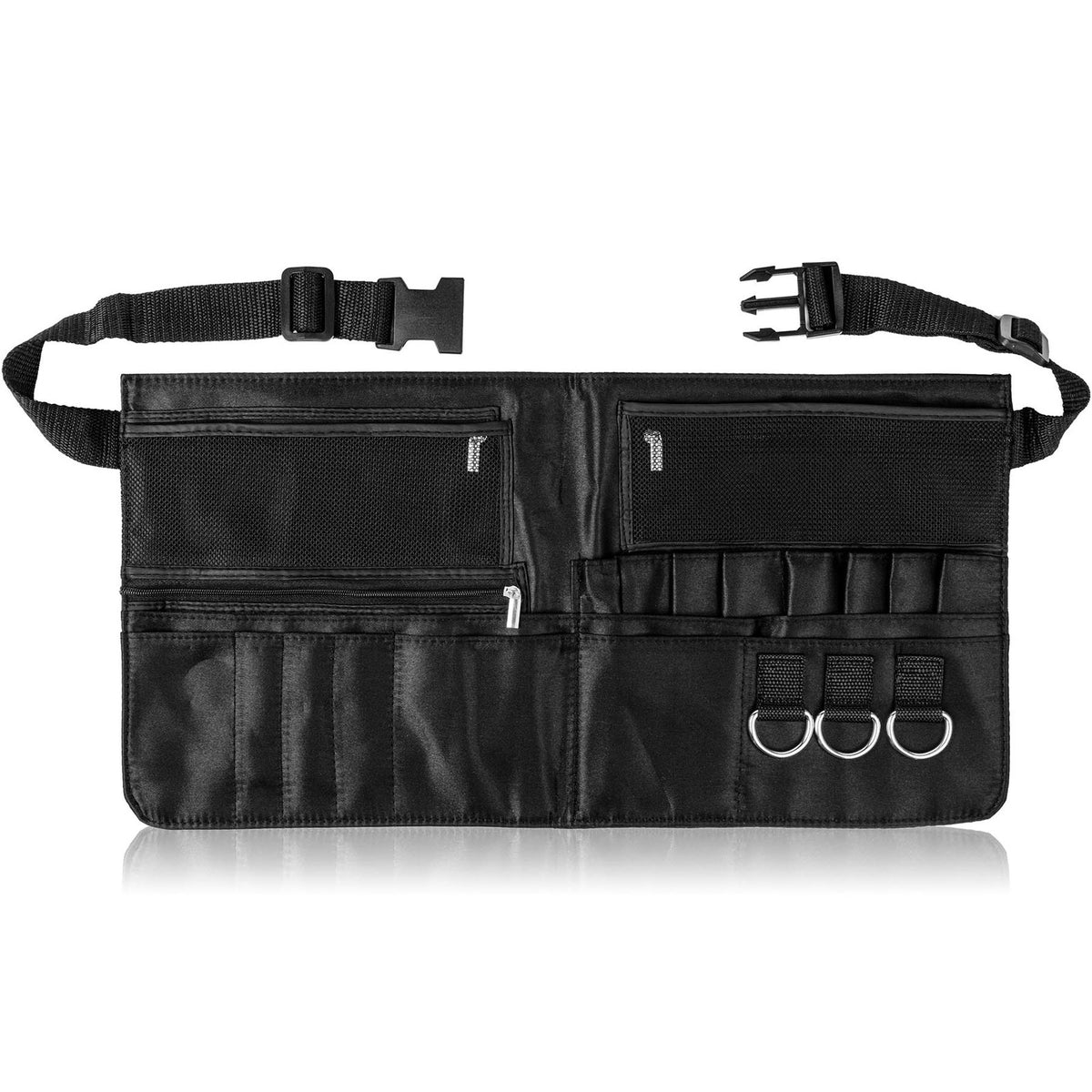 Professional Makeup Brush Apron with Adjustable Belt - Cosmetic Organizer for Artists