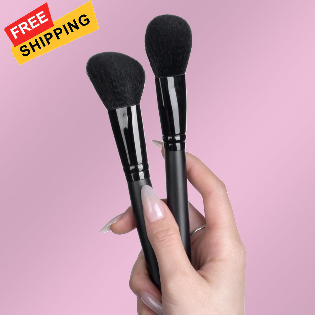 Tapered & Angled Blush Brush Set for Contouring and Sculpting - Ideal for Black Skin