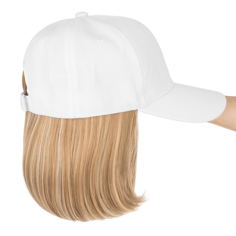 Instant Style 6-Inch Straight Cap Wig with Adjustable Baseball Hat - Synthetic Hair