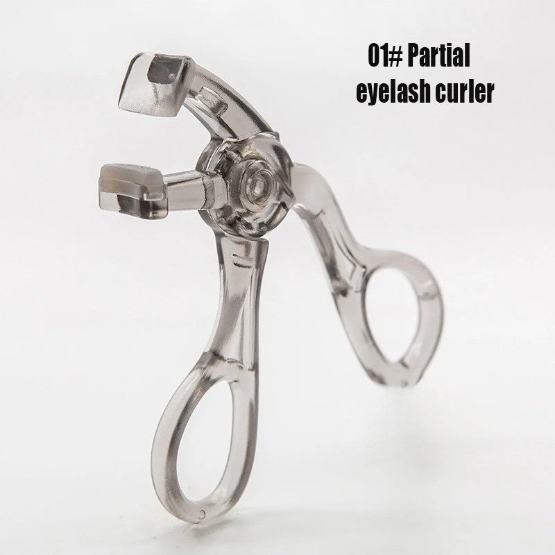 Waterproof Dual Eyelash Curler with Comb & Wide Partial Clip - Long-Lasting Natural Look