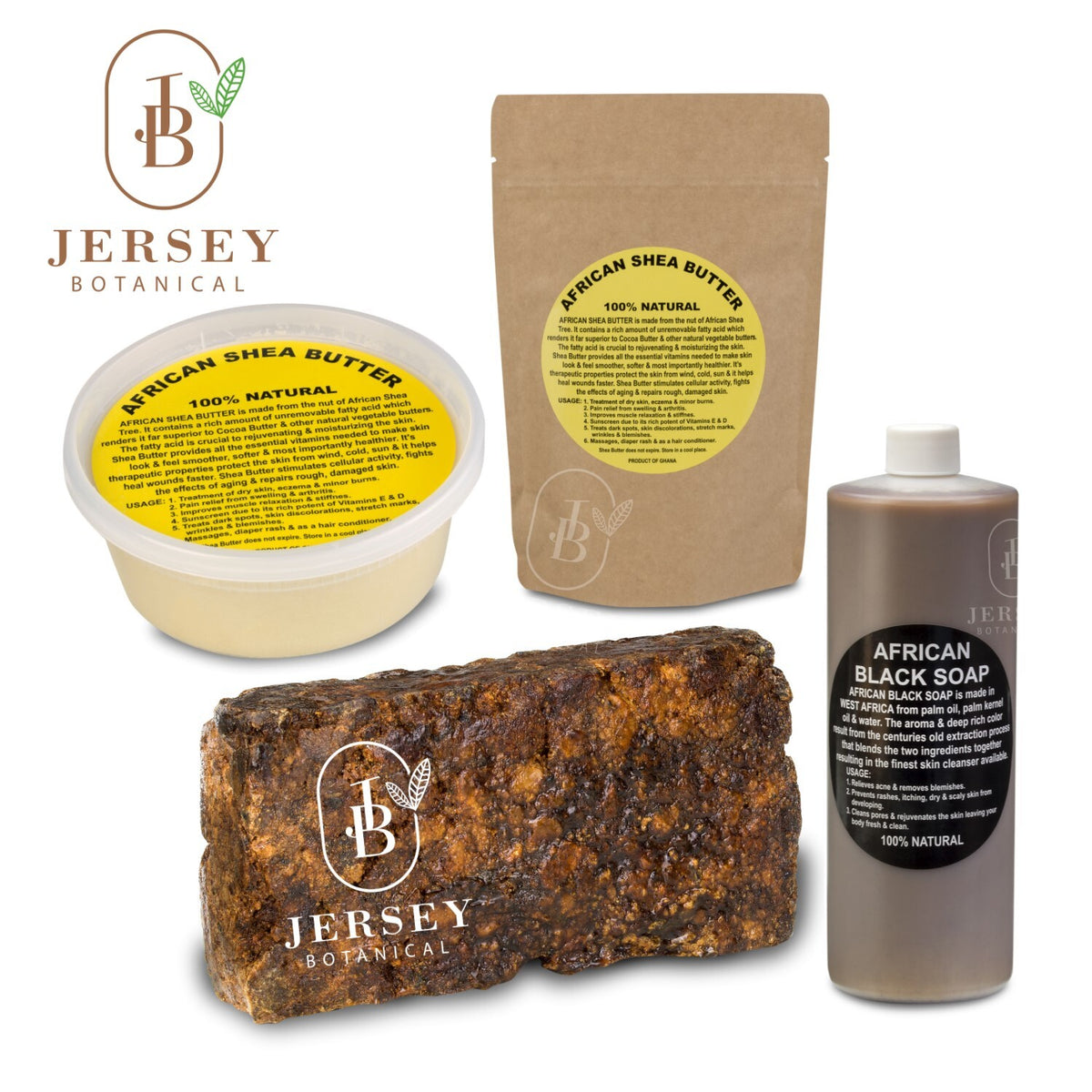 Raw African Black Soap 8oz - Unrefined Organic Handcrafted Skin Remedy