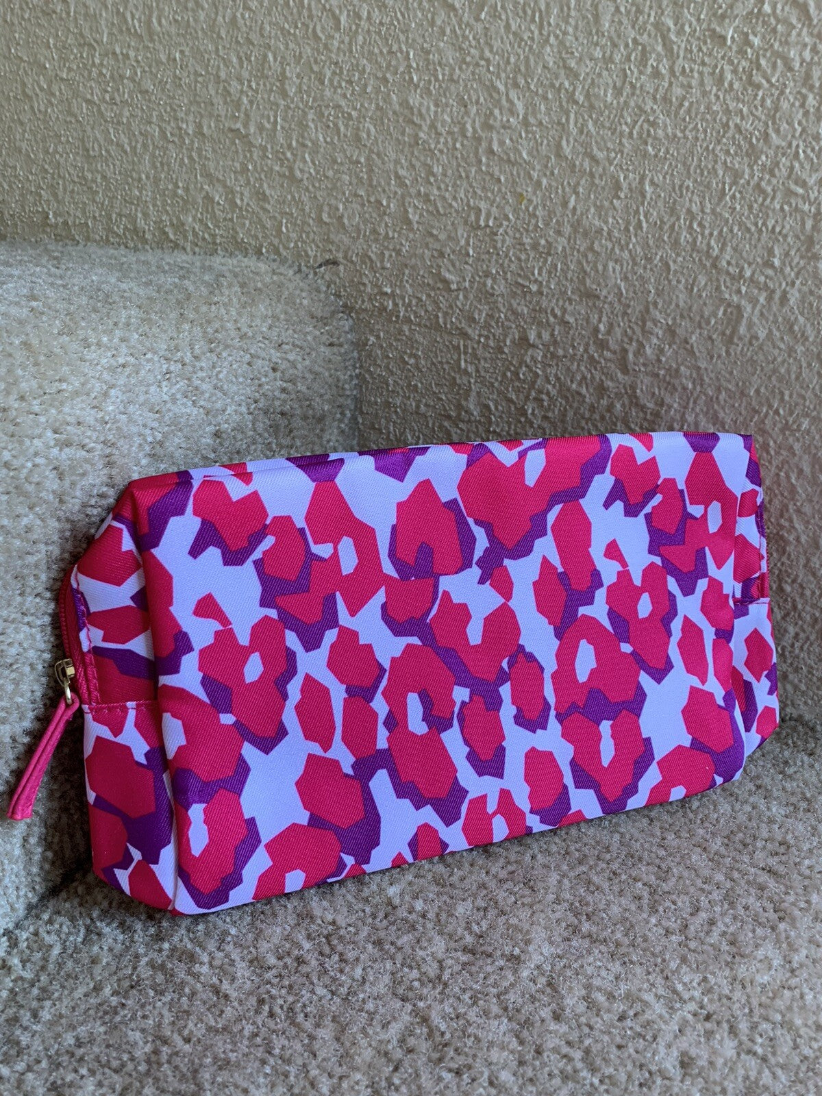 Animal Print Cosmetic Makeup Bag - Pink Purple White New Estée Lauder