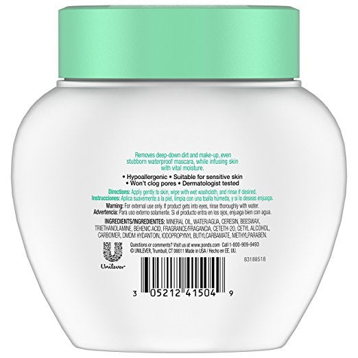Pond's Cold Cream Cleanser 9.5 oz Deep Cleanses Makeup | 3 Pack