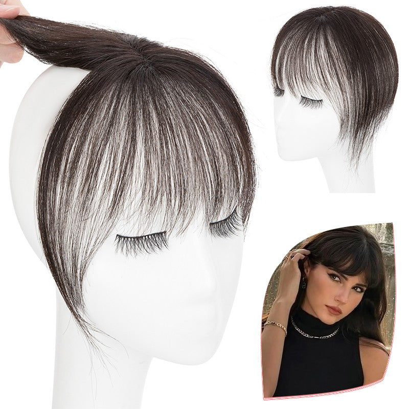 Clip-In Wispy Fringe Bangs Hair Extensions for Natural Look - Remy Human Hair