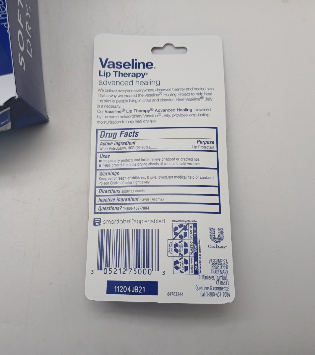 Vaseline Lip Therapy Advanced Healing 12-Pack Lip Balm Tubes - Moisturizing