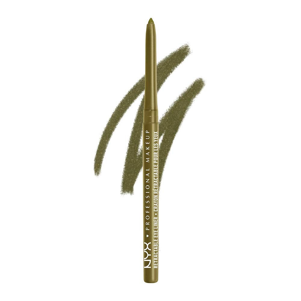 Retractable Eyeliner Pencil - Smudge Proof, Long Lasting, Golden Olive