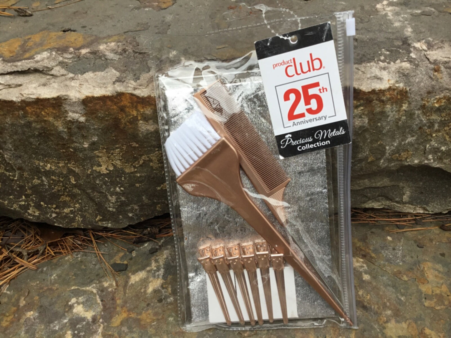 Metal Hair Sectioning Clips, Tint Brush, Tail Comb & Foil Sheets Set