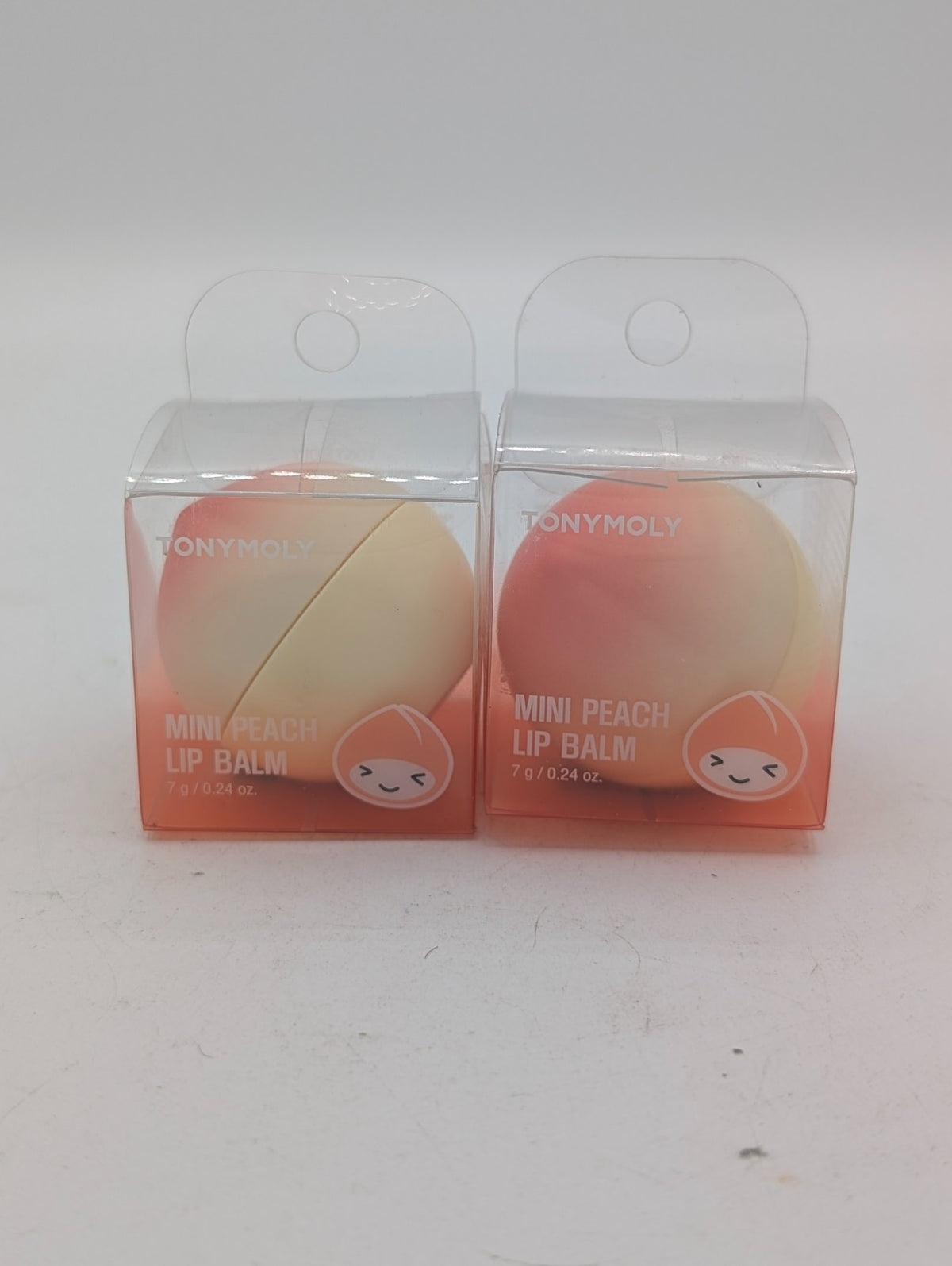 2 Pack Moisturizing Peach Lip Balm - Hydrating Korean Lip Care
