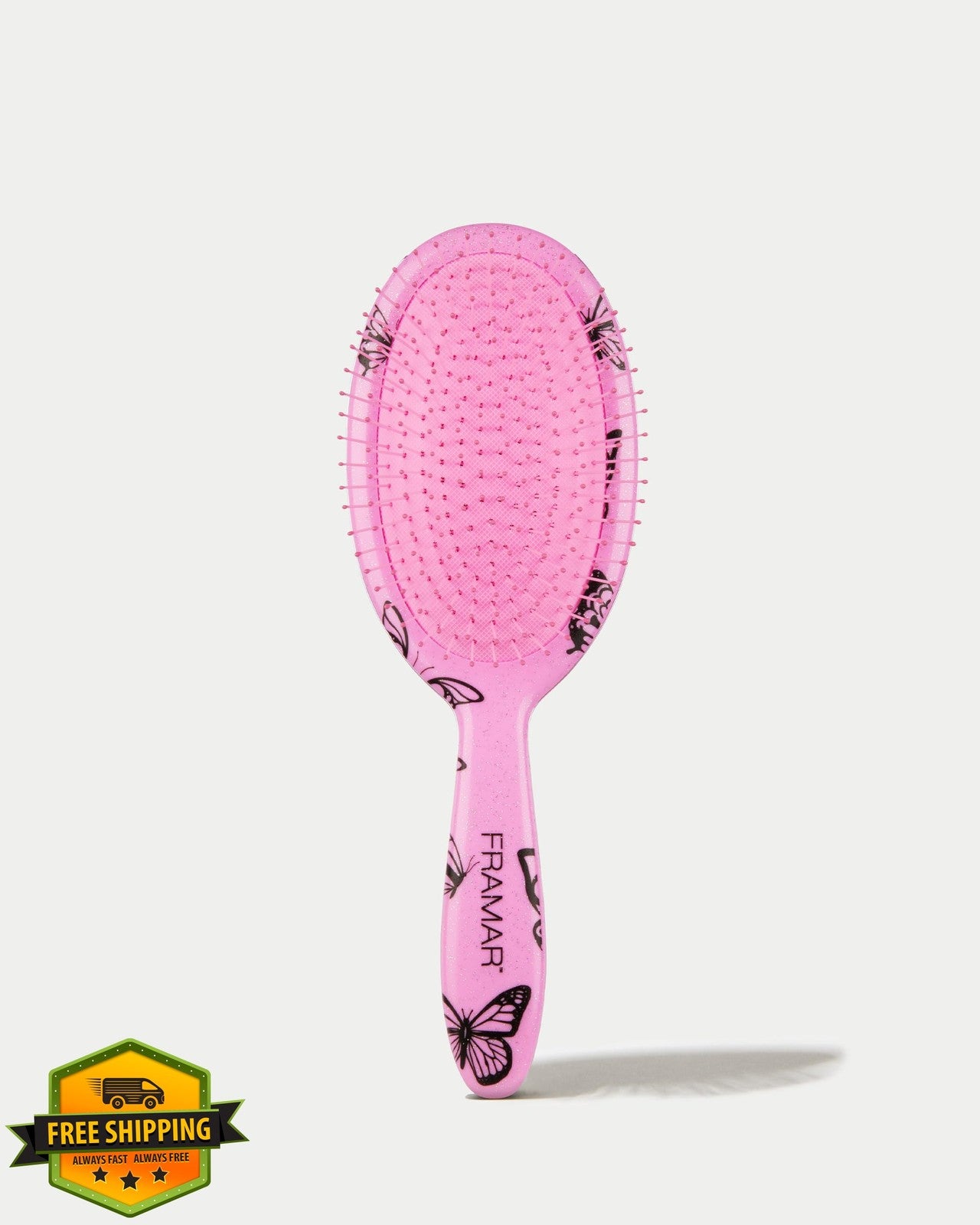 Y2K Pink Hair Brush Detangler for All Hair Types - Pain-Free Tangle Remover