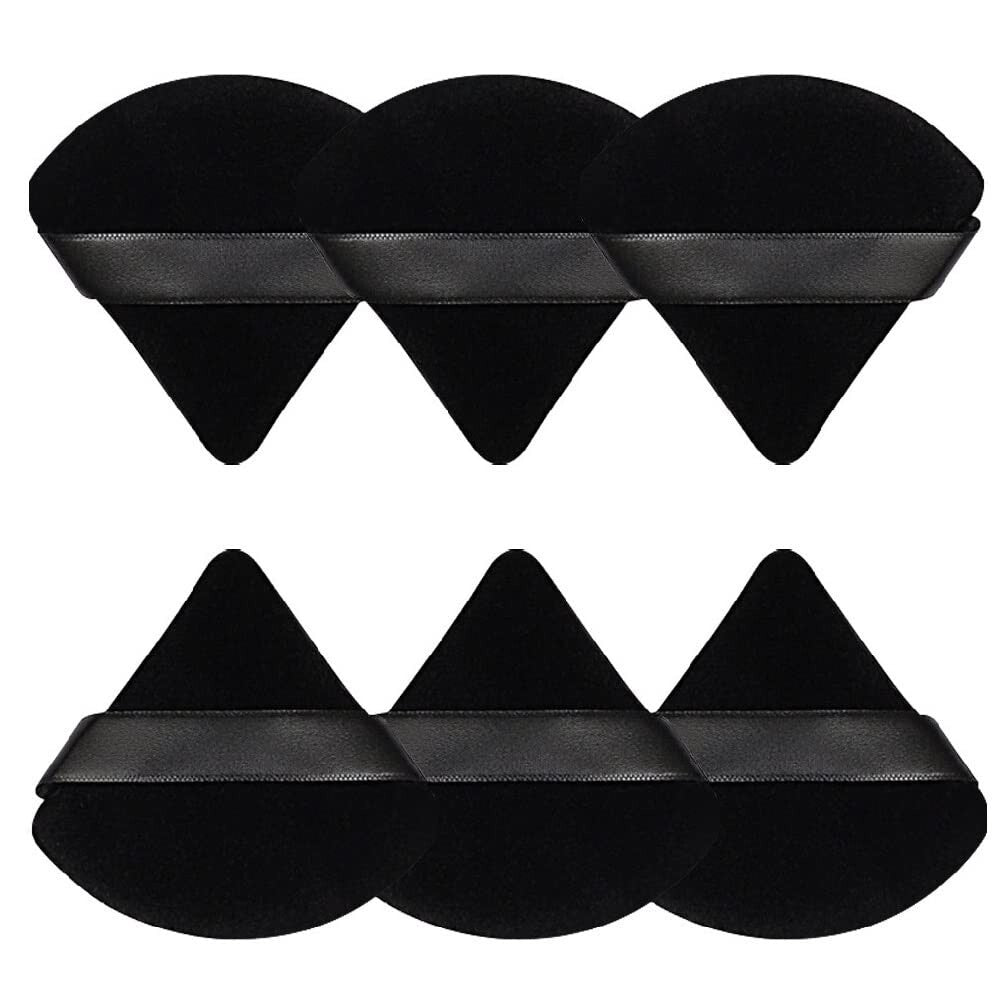 Dual-Use Triangle and Round Makeup Puffs - 6 Pack for Flawless Application