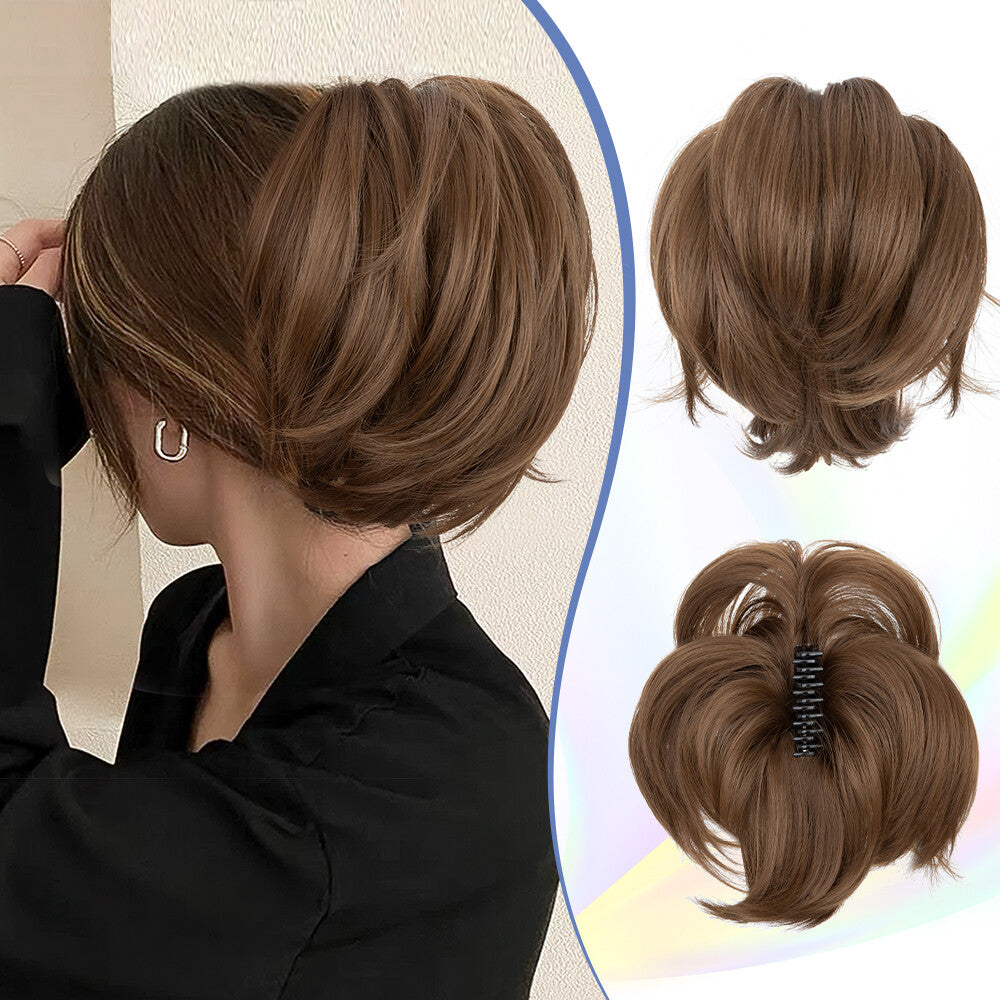 8-inch Short Claw Ponytail Hair Extension Clip for Messy Bun & Ponytail Styles