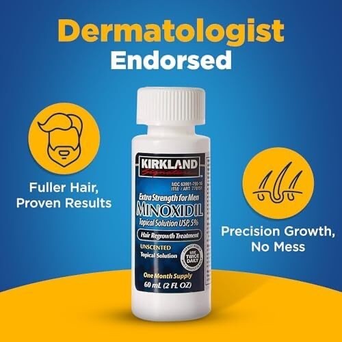 Minoxidil 5% Topical Solution for Men - 6 Month Hair Regrowth