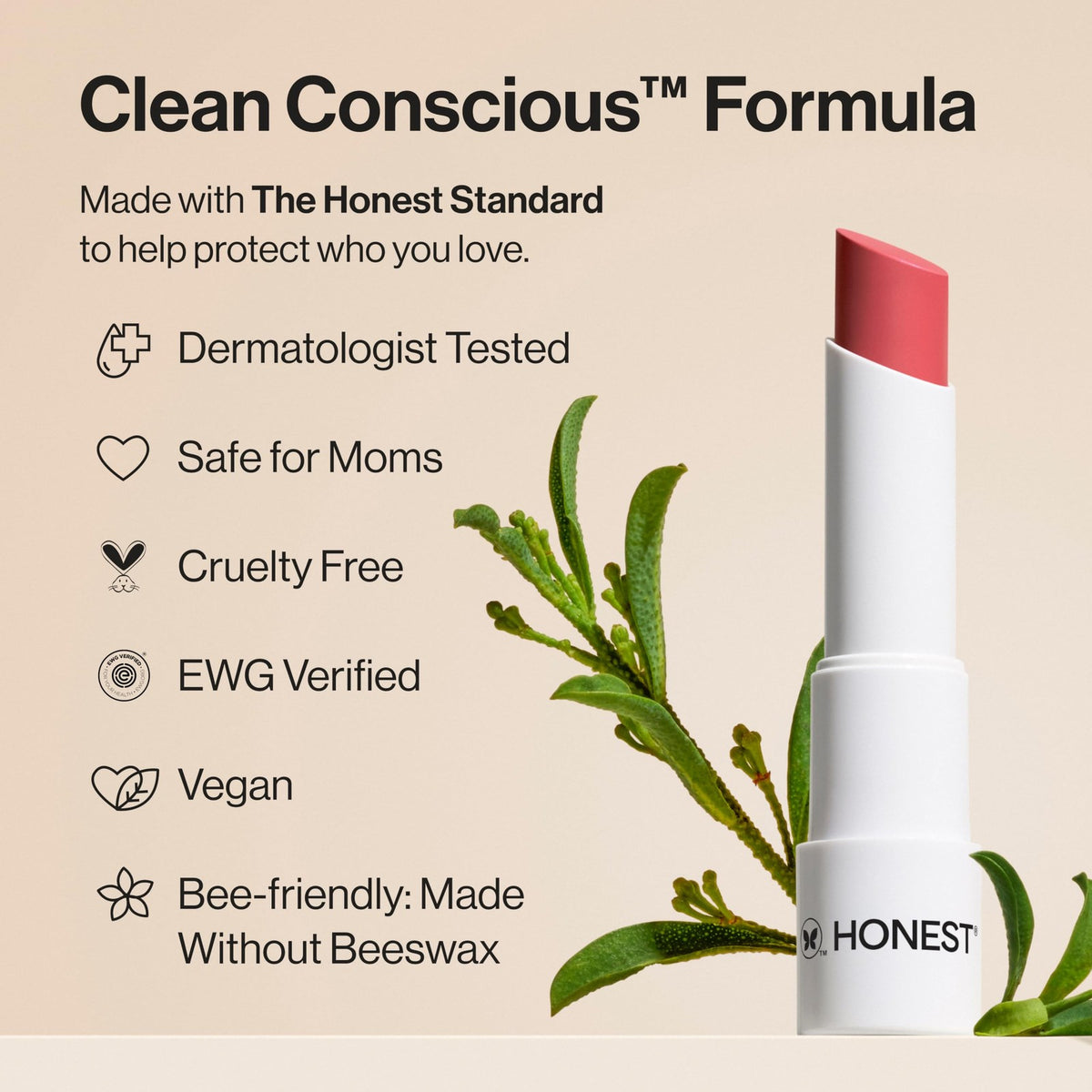 Vegan Tinted Lip Balm with Moisturizing Avocado & Antioxidants - Fruit Punch