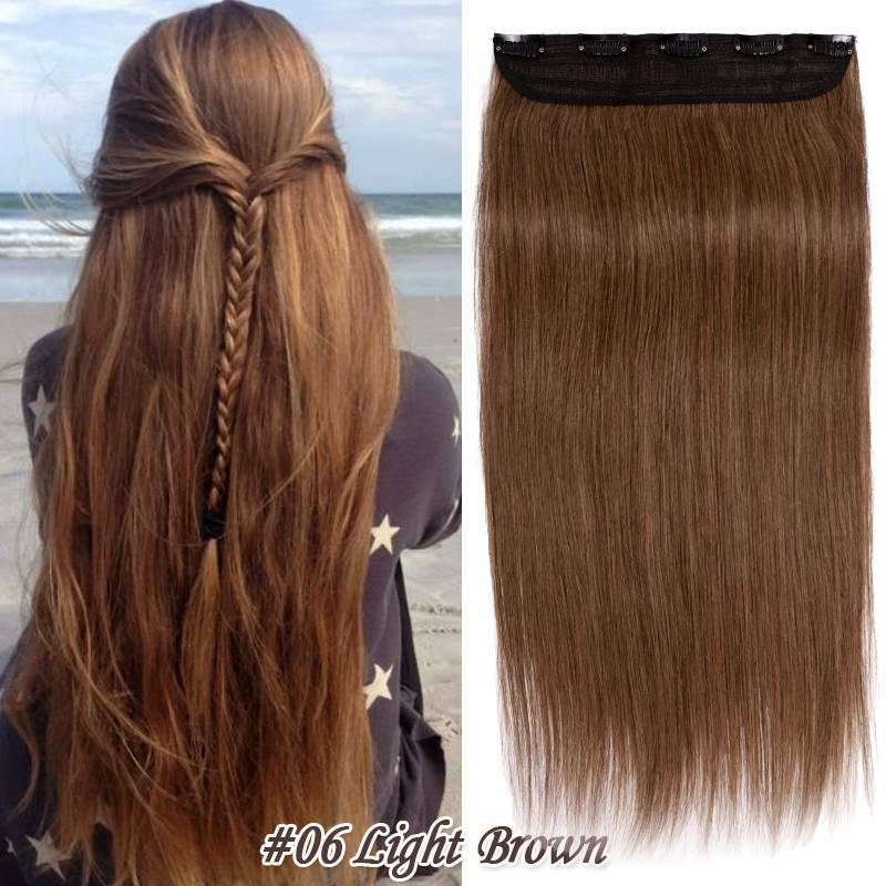 Remy Clip-In Hair Extensions Full Head Set - 16-24 Inch Human Hair