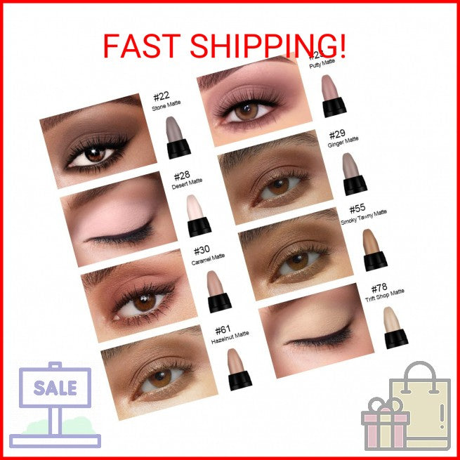 8 Pack Cream Eyeshadow Stick Set Matte Eyeliner & Eyeshadow Pencils