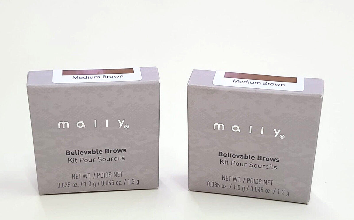 Eyebrow Powder and Wax Duo - Medium Brown, Pack of 2