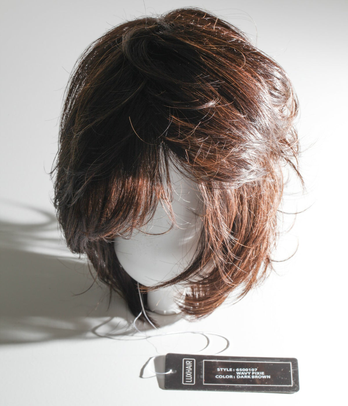 Wavy Pixie Dark Brown Synthetic Wig for Women - Adjustable & Breathable Fit