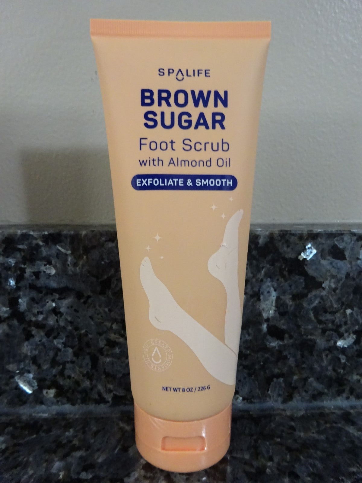 5 Spa Life EXFOLIATE & SMOOTH Brown Sugar with Almond Oil Foot Scrub