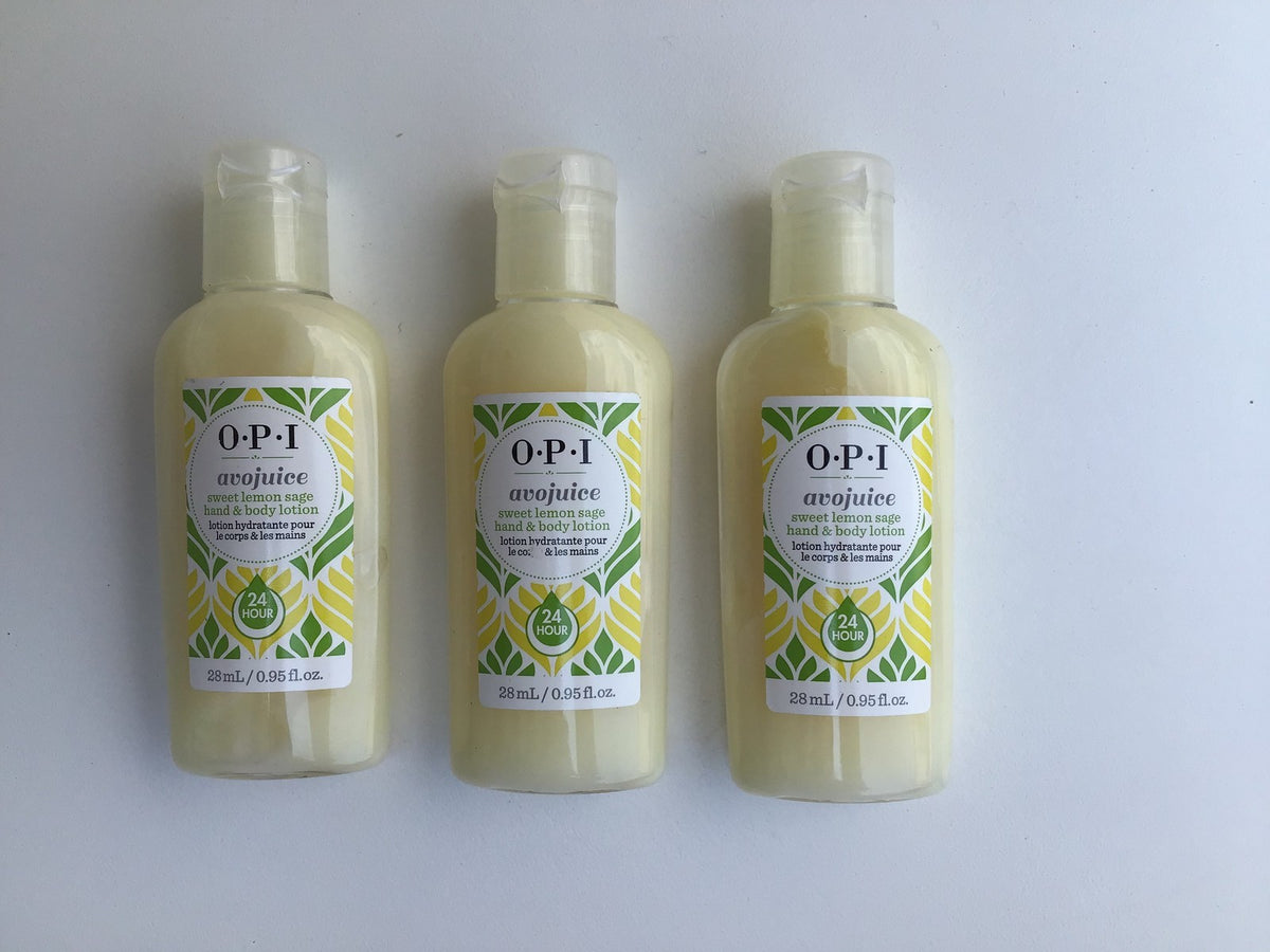 OPI Avojuice Sweet Lemon Sage Hand and Body Lotion 0.95 oz Pack of 3