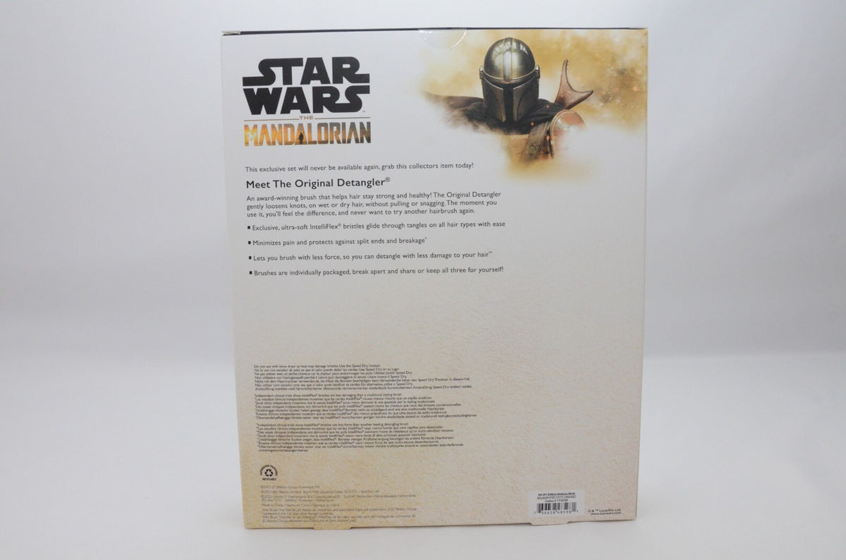 Star Wars Mandalorian Wet Brush 3 Pack - Limited Edition Hair Detangling Comb Set