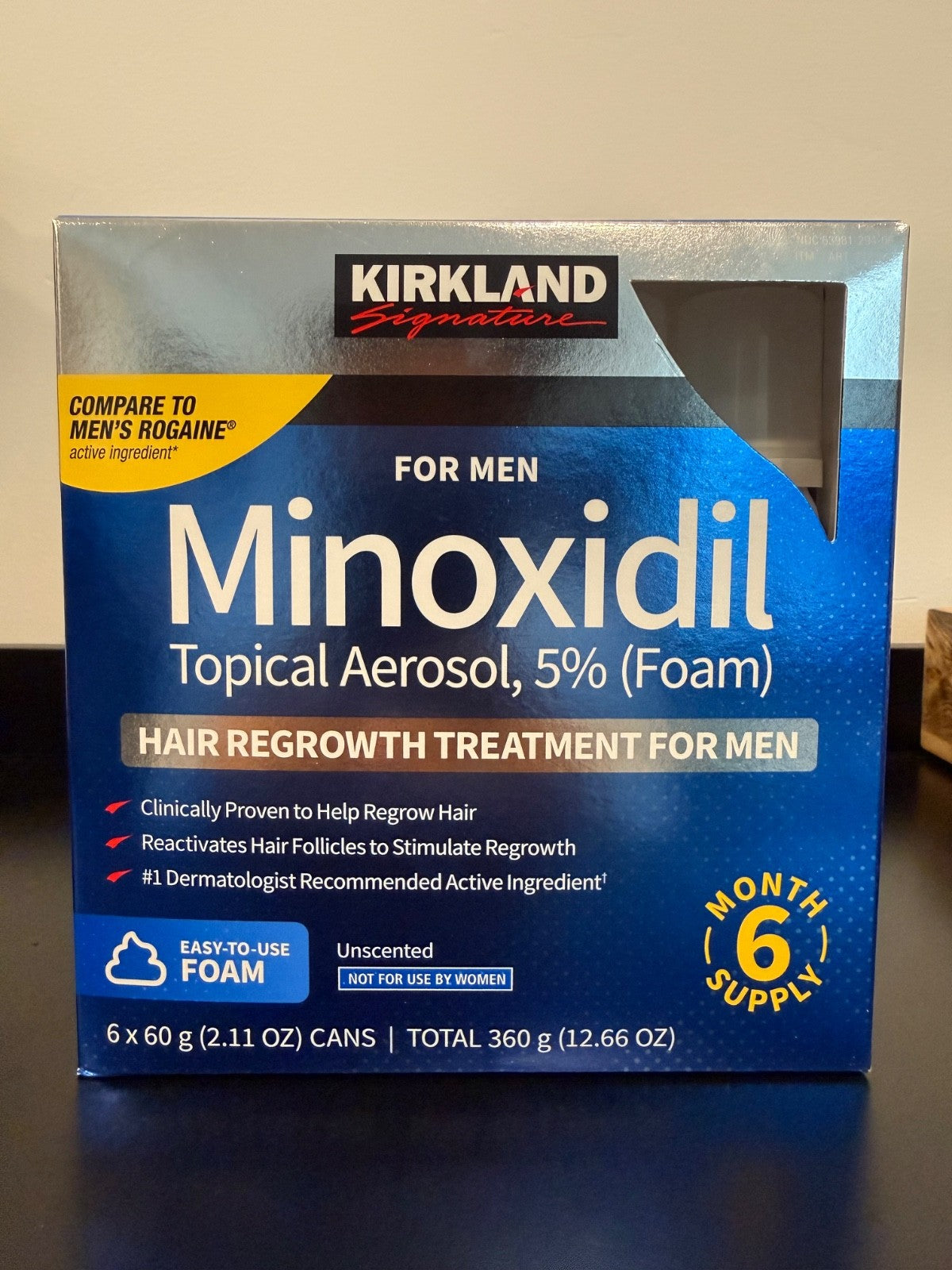 Minoxidil 5% Foam for Men Hair Regrowth - 6 Month Supply