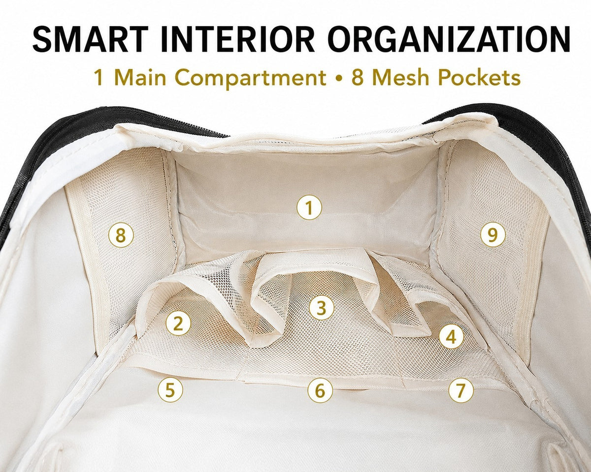 Waterproof Hanging Toiletry Organizer Travel Bag Men Women Compact Bathroom Storage