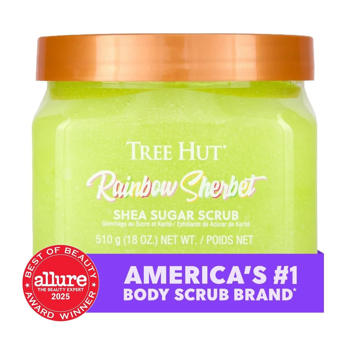 Tree Hut Rainbow Sherbet Shea Sugar 18 Ounce (Pack of 1),